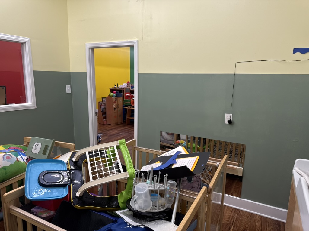 Completed two-tone daycare classroom