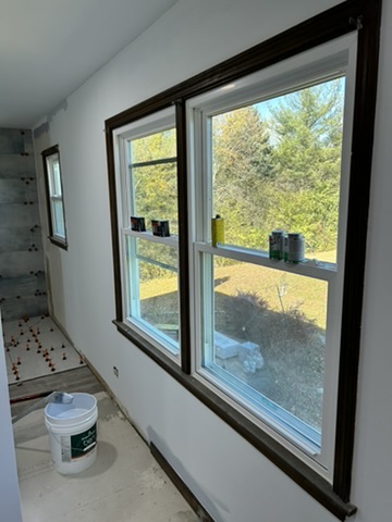 Drywall remodeling & interior transformation, Preparation · Window wall