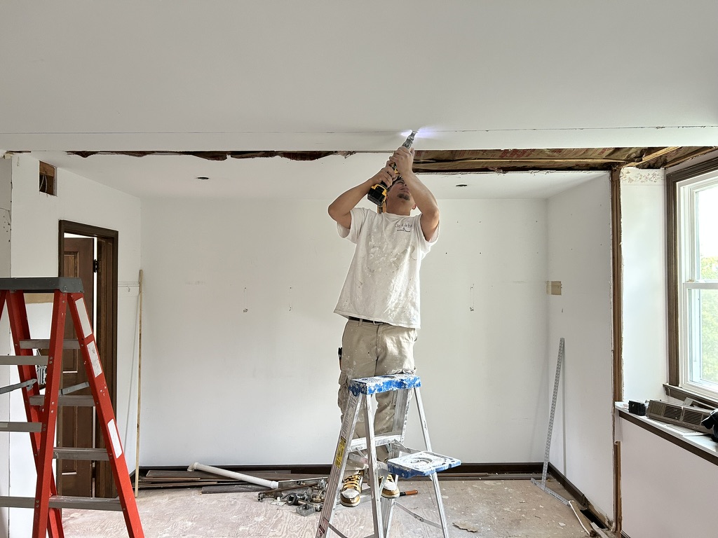 Drywall remodeling & interior transformation, Installation · Ceiling work