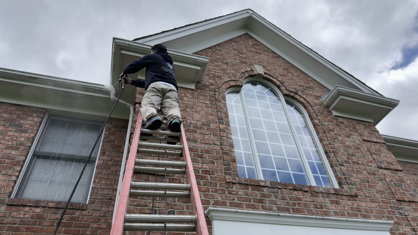Residential exterior painting, before