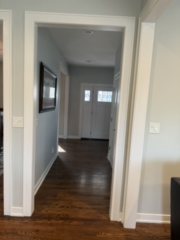 Geneva whole-home repaint · Benjamin Moore, Finished · Entry hallway
