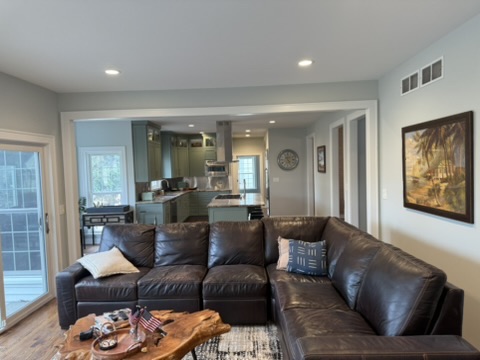 Geneva whole-home repaint · Benjamin Moore, Finished · Connected living areas