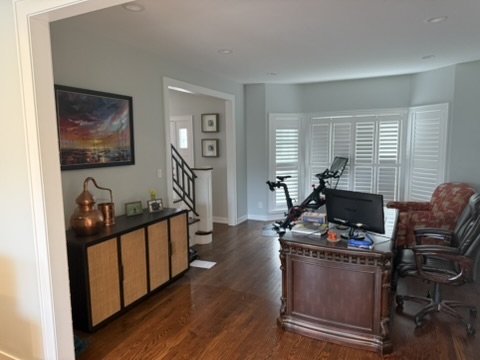 Geneva whole-home repaint · Benjamin Moore, Finished · Office entrance