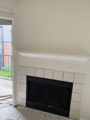Mark apartment refresh · Classic to modern, Preparation · Fireplace and surrounding walls