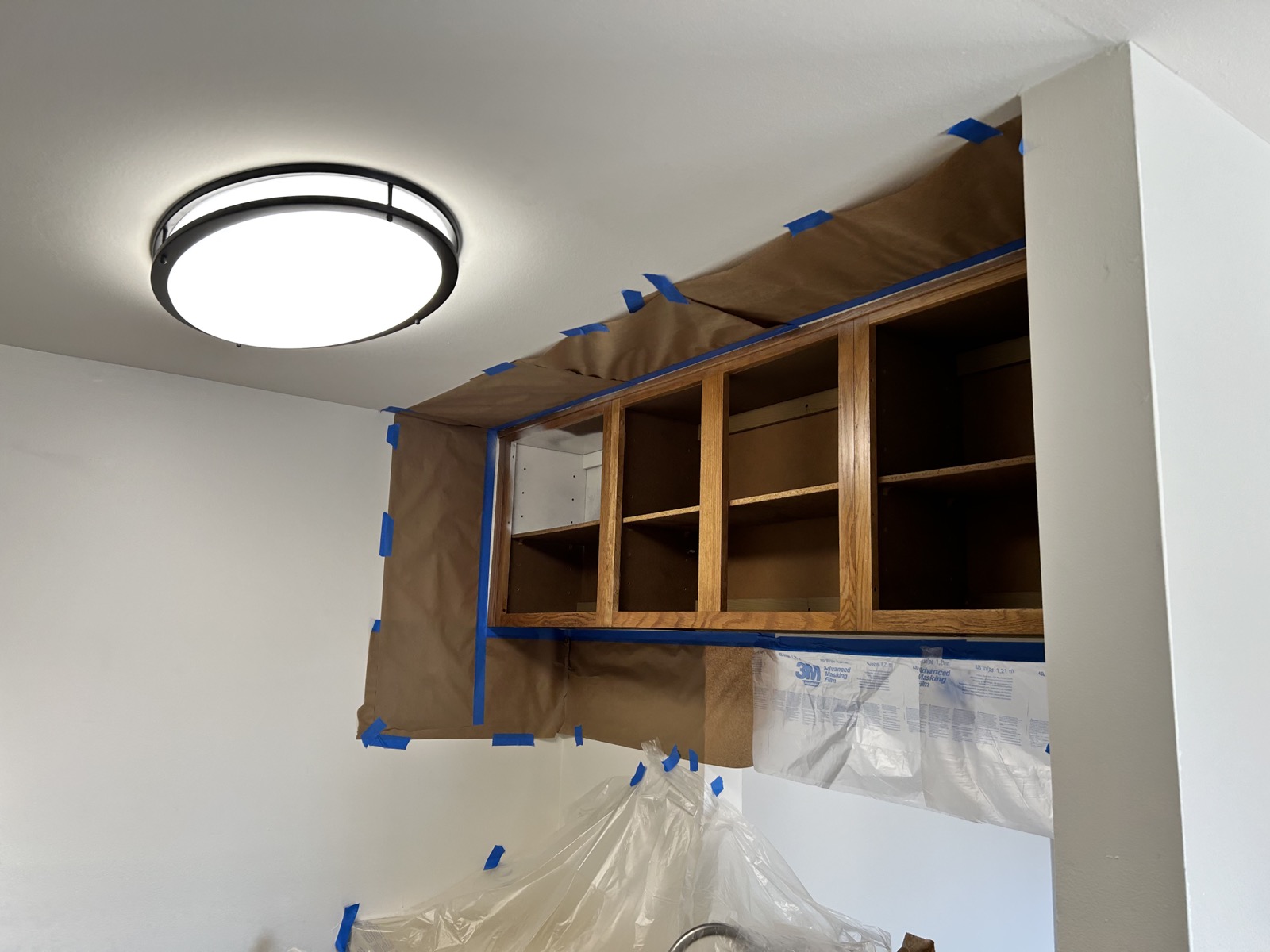 Monroe apartment cabinets · Pure White, Before painting · Wood cabinet boxes