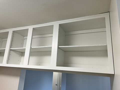 Monroe apartment cabinets · Pure White, Process · Upper cabinet boxes
